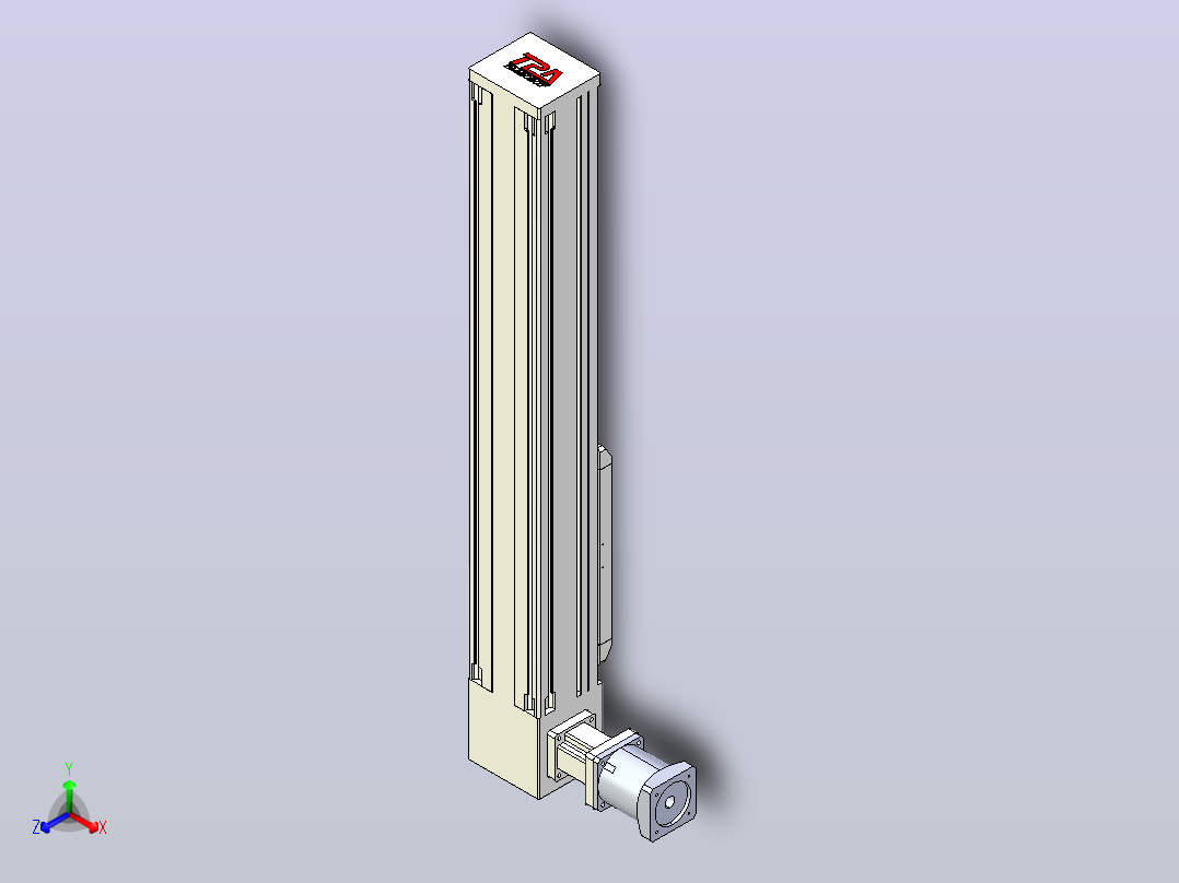伺服电机集成皮带传动直线执行器TPA-OCB-140-256-L450-DL-J90-N3主视图