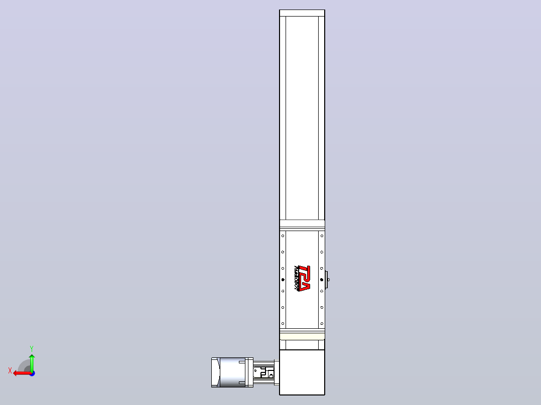 伺服电机集成皮带传动直线执行器TPA-OCB-140-256-L450-DL-J90-N3后视图