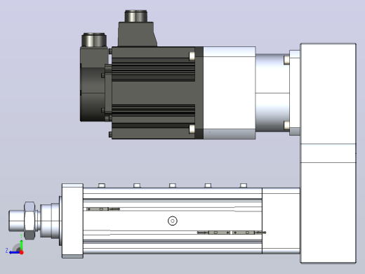 MTA80-100-P10-FF-P-K□-P1500（2000）W-S3 MTA80电动缸 最大负载35KN 额定负载30KN 1500(2000)W电机间接安装 配减速机右视缩略图