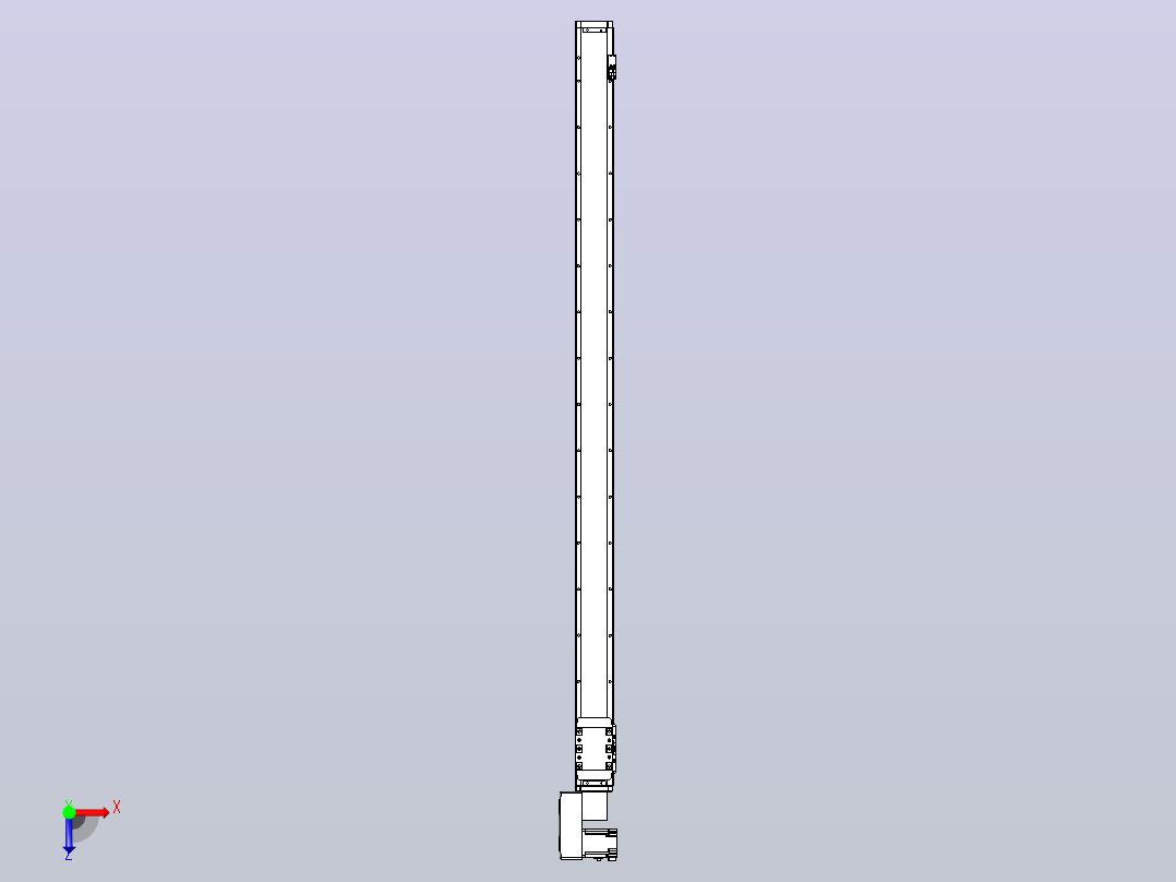 机器人皮带驱动直线轴TPA-GCB-80-P60-L1450-QL-M20-N3俯视图