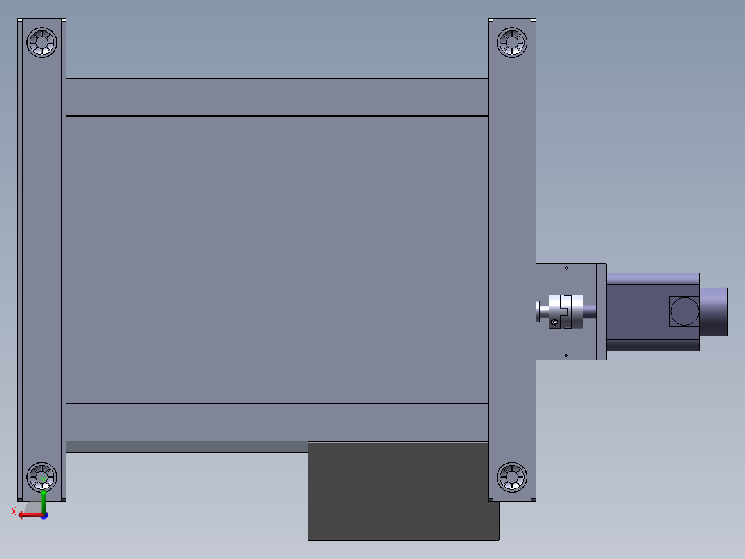 拉管切线机（sw18可编辑+工程图）后视图