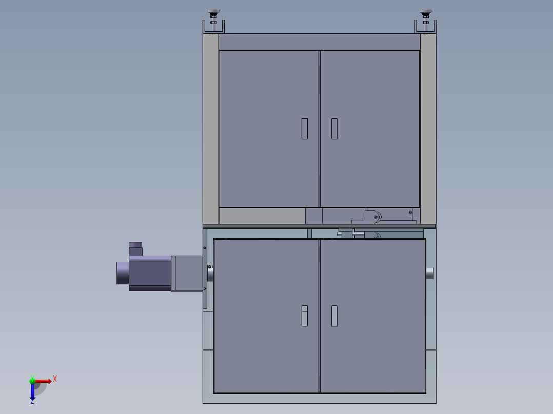 拉管切线机（sw18可编辑+工程图）俯视图