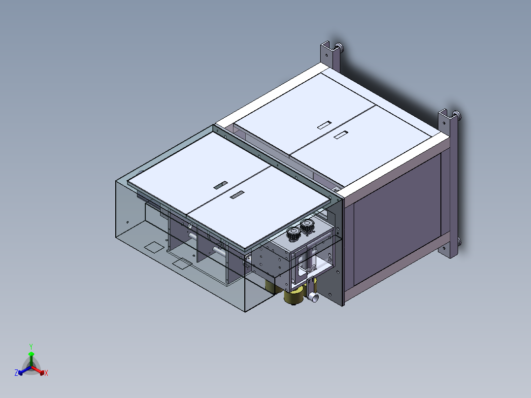 拉管切线机（sw18可编辑+工程图）正等轴测图