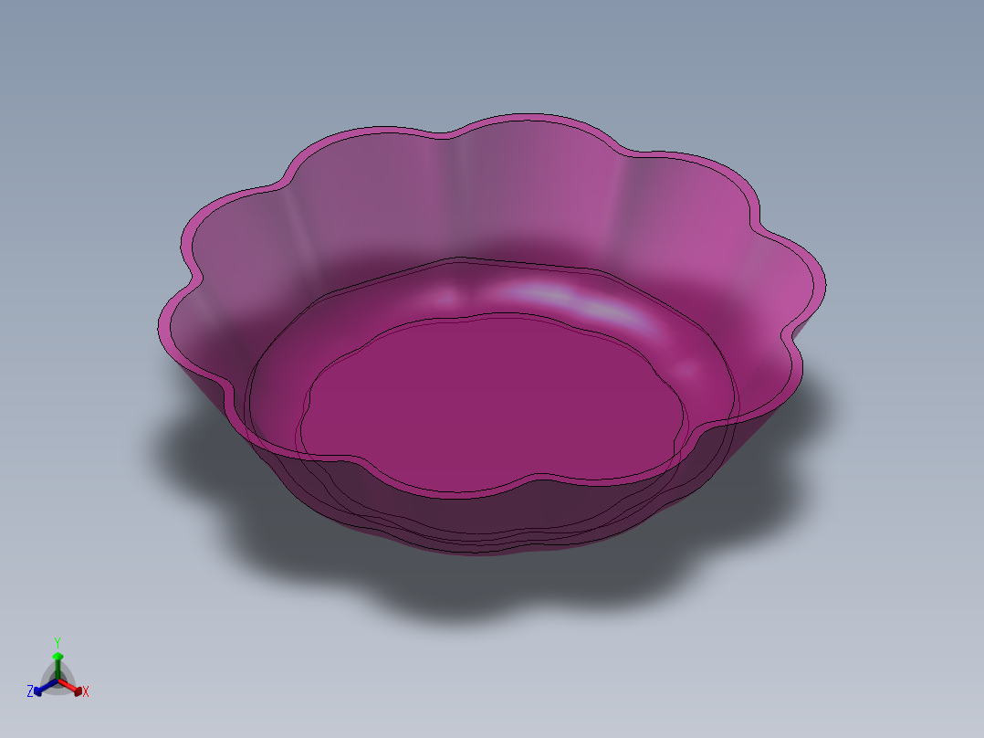 果盘正等轴测图