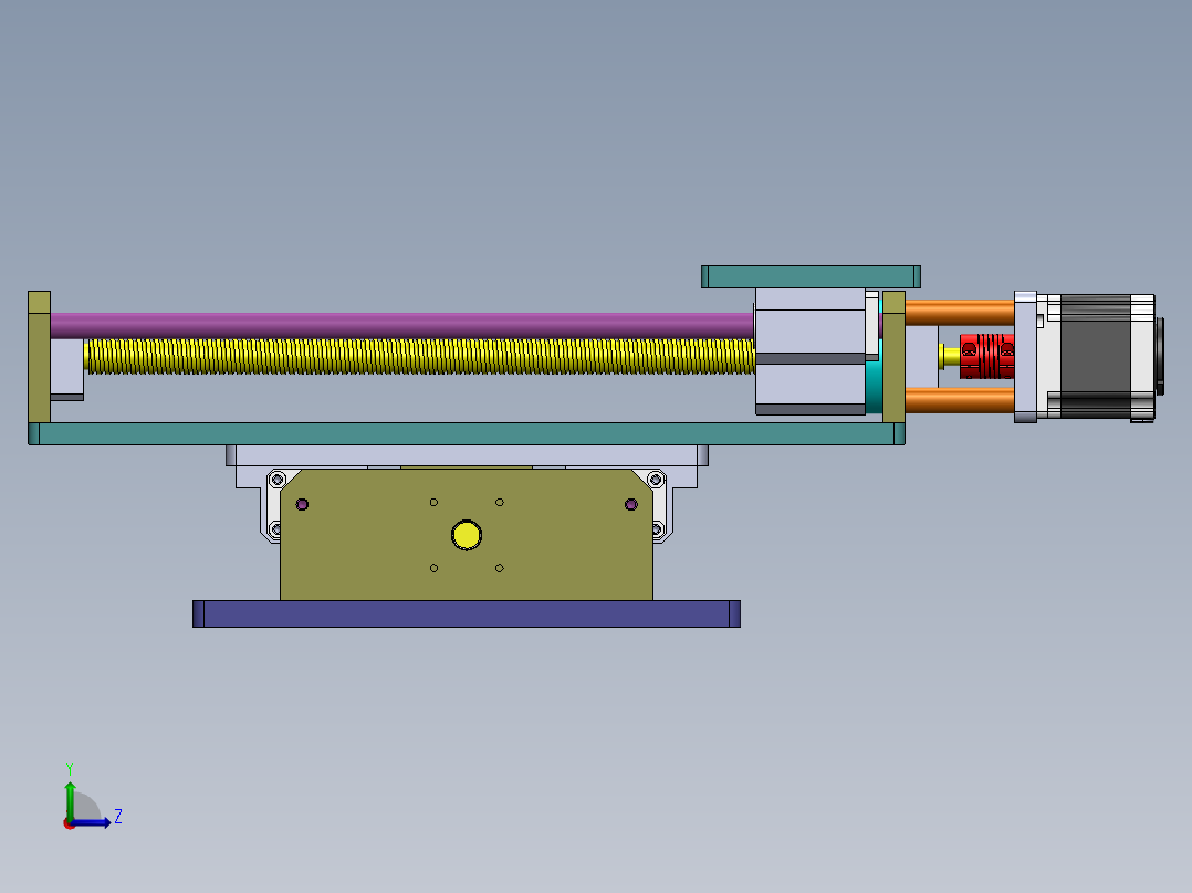 H912 X-Y数控工作台左视图