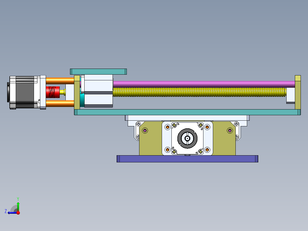 H912 X-Y数控工作台右视图