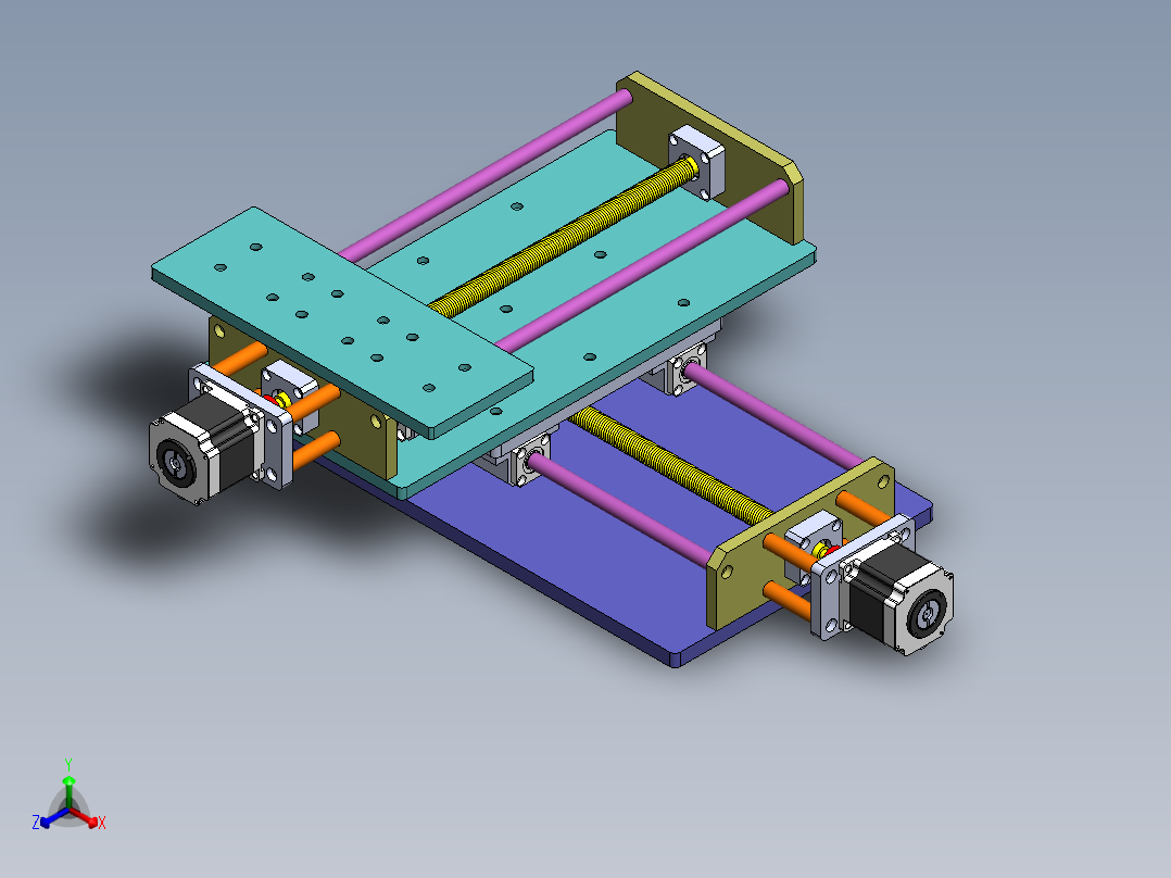H912 X-Y数控工作台正等轴测图