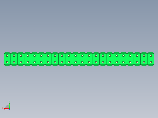 彩色公头100mil（2.54mm）系列-DS1021_green_2x22p_100mil_Type43_rev1.0后视缩略图