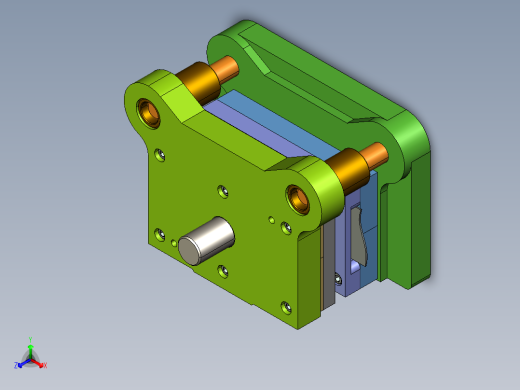 弯板级进模（CAD图+Proe三维）