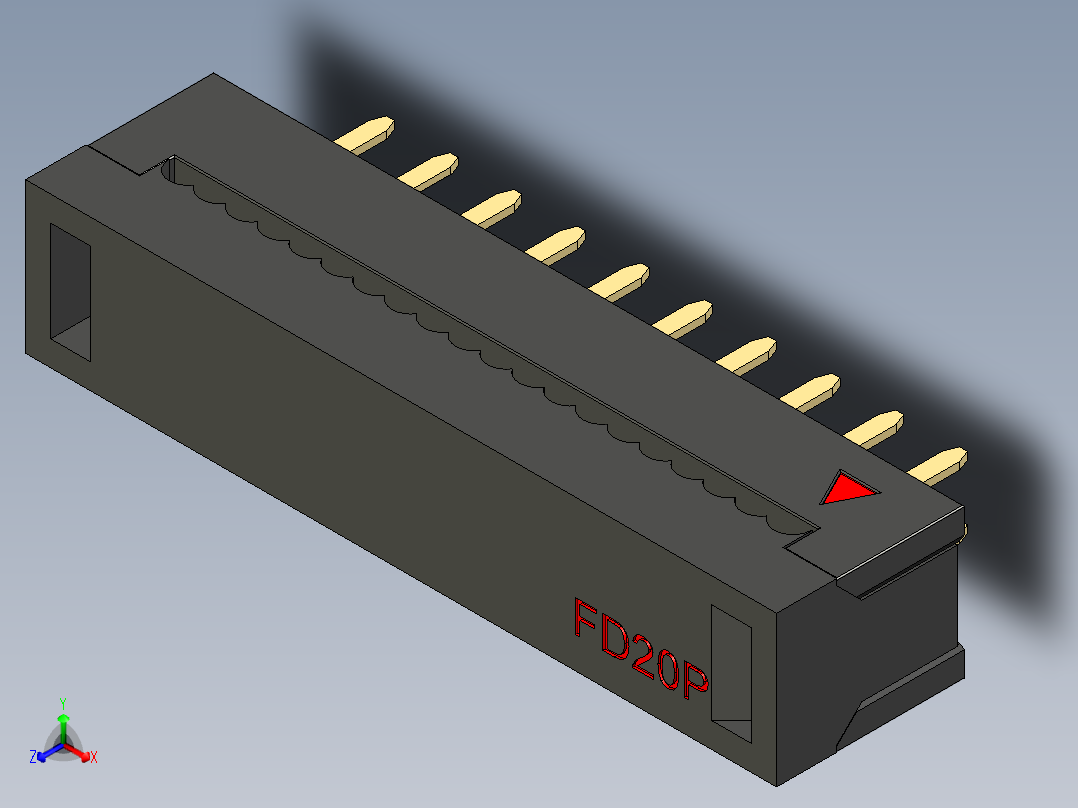 FDC-20 ( DS1018-2.54-20 )主视图
