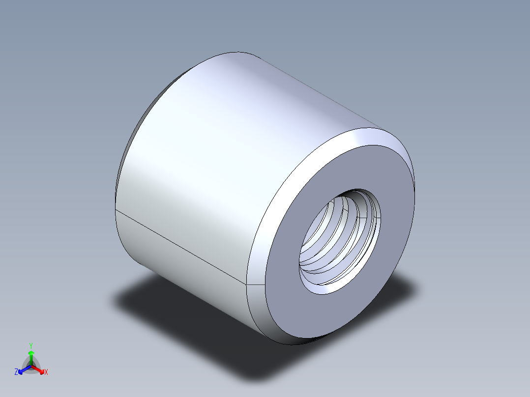 公制梯形螺母-TR8x1.5x18x16.STEP正等轴测图
