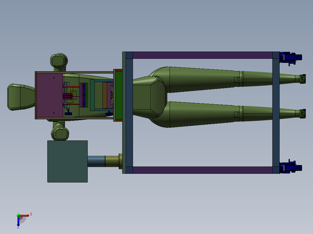 一台移印机俯视图
