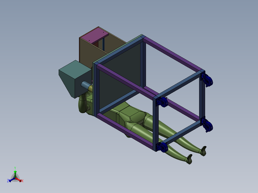 一台移印机正等轴测图