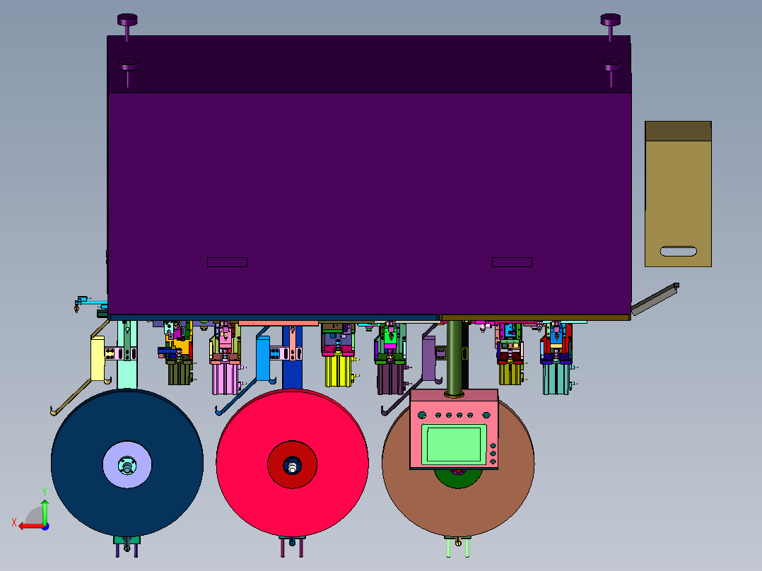 硬盘接口连接器插PIN针组装机后视图