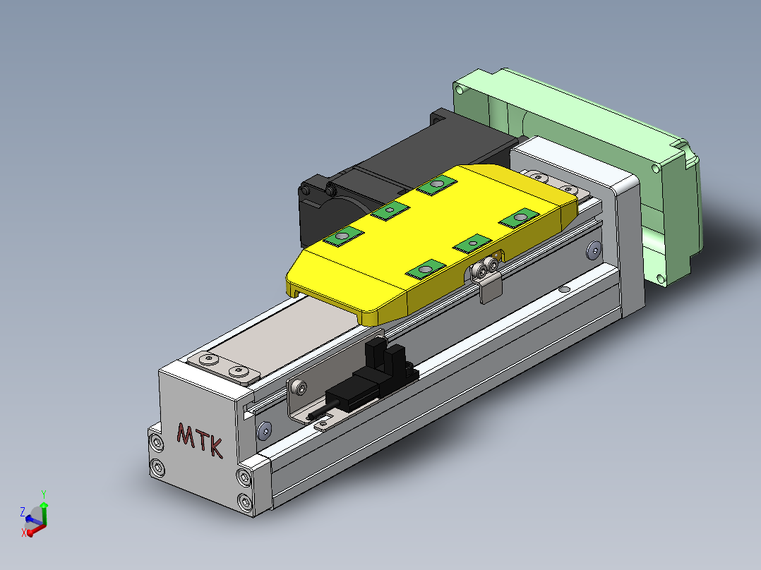 GTH内嵌丝杆全封闭GTH5-BL-100W主视图