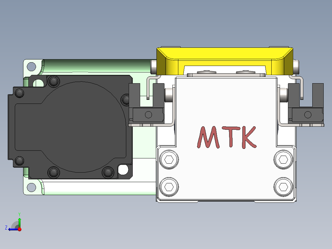 GTH内嵌丝杆全封闭GTH5-BL-100W右视图