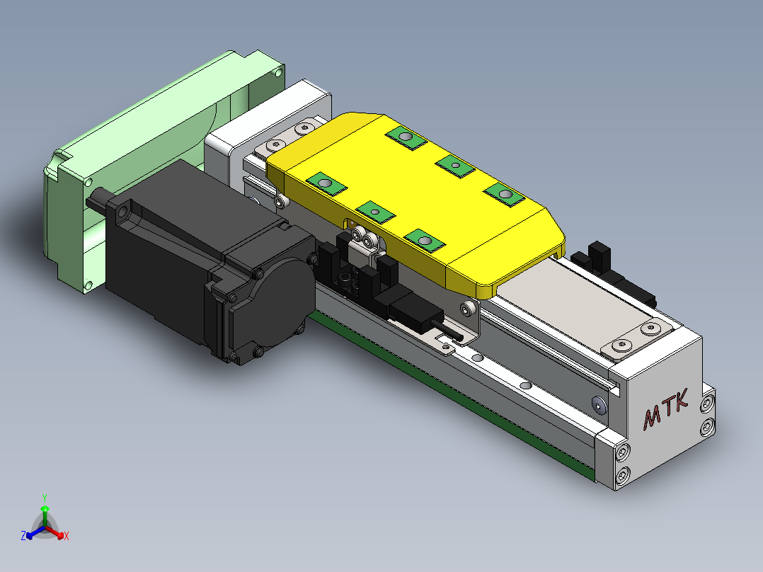 GTH内嵌丝杆全封闭GTH5-BL-100W正等轴测图