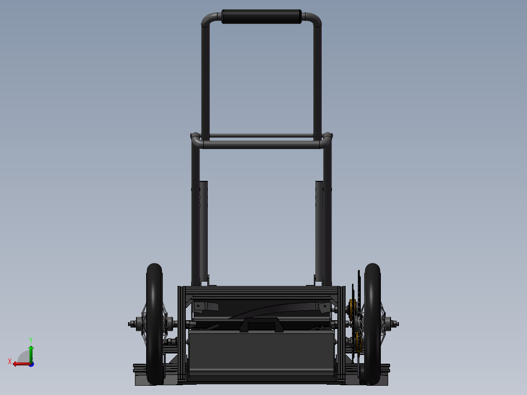 割草机 3D后视图