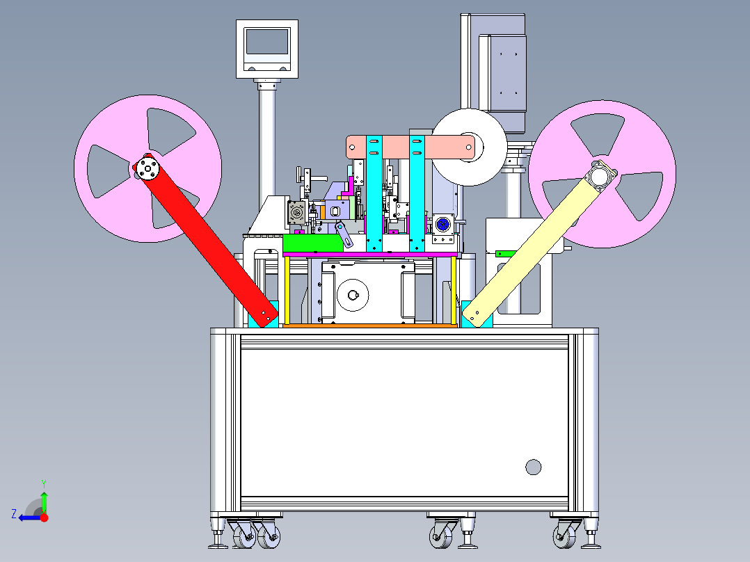 包装机三维STP右视图