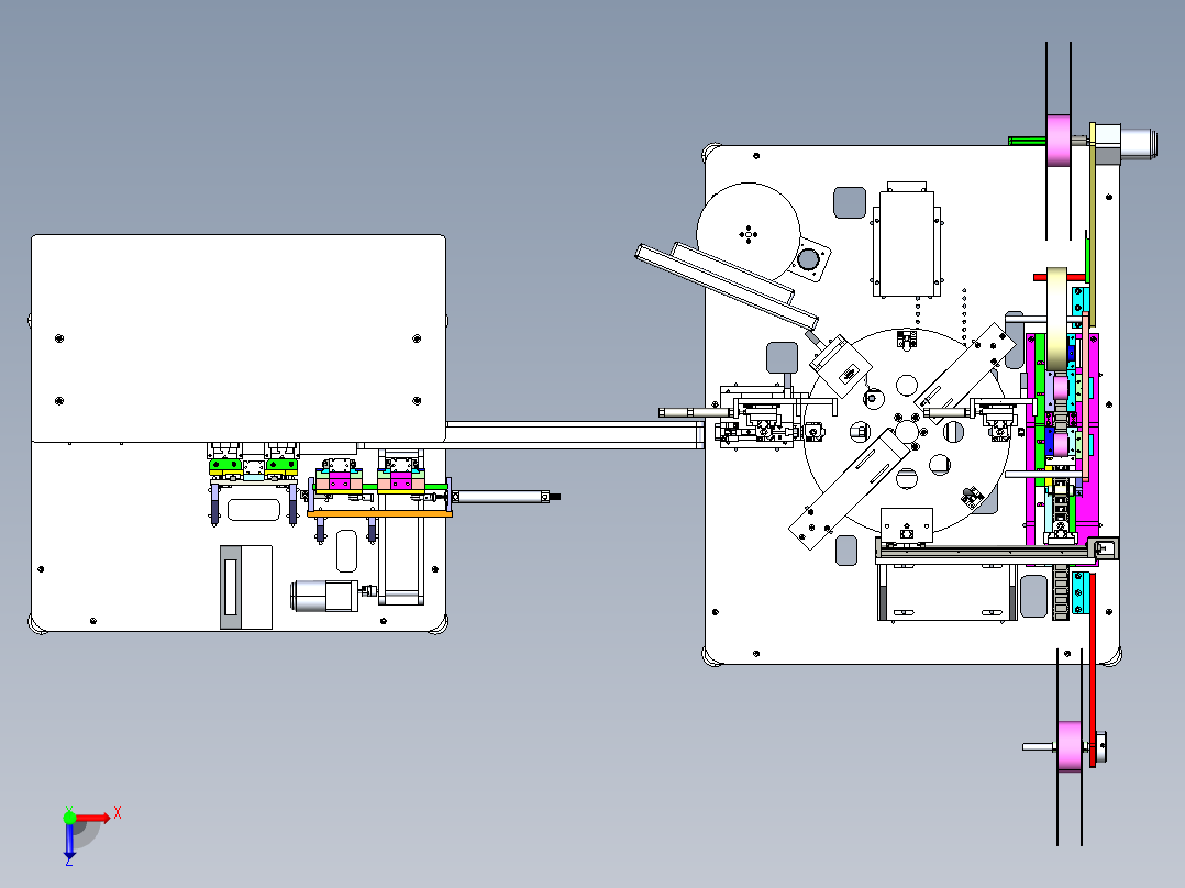 包装机三维STP俯视图