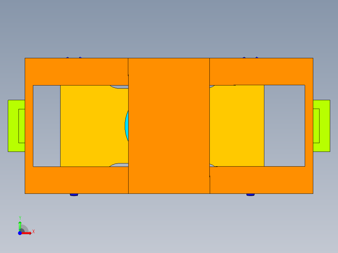 在线装盒机和包装前视图