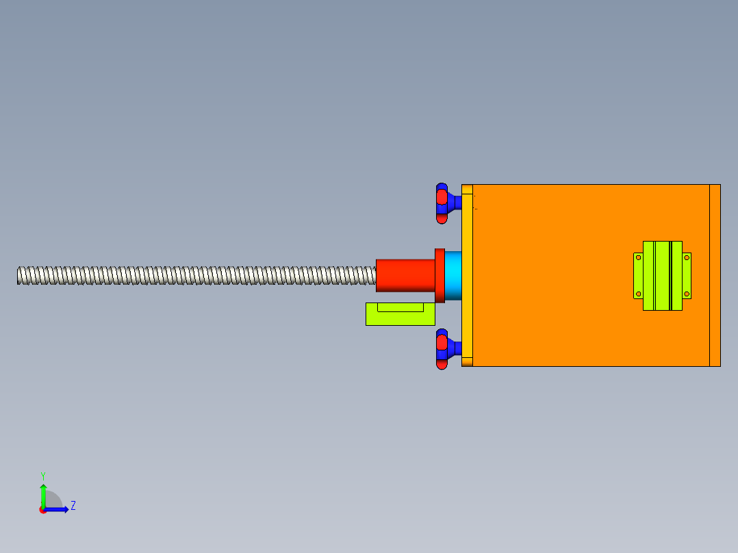 在线装盒机和包装左视图