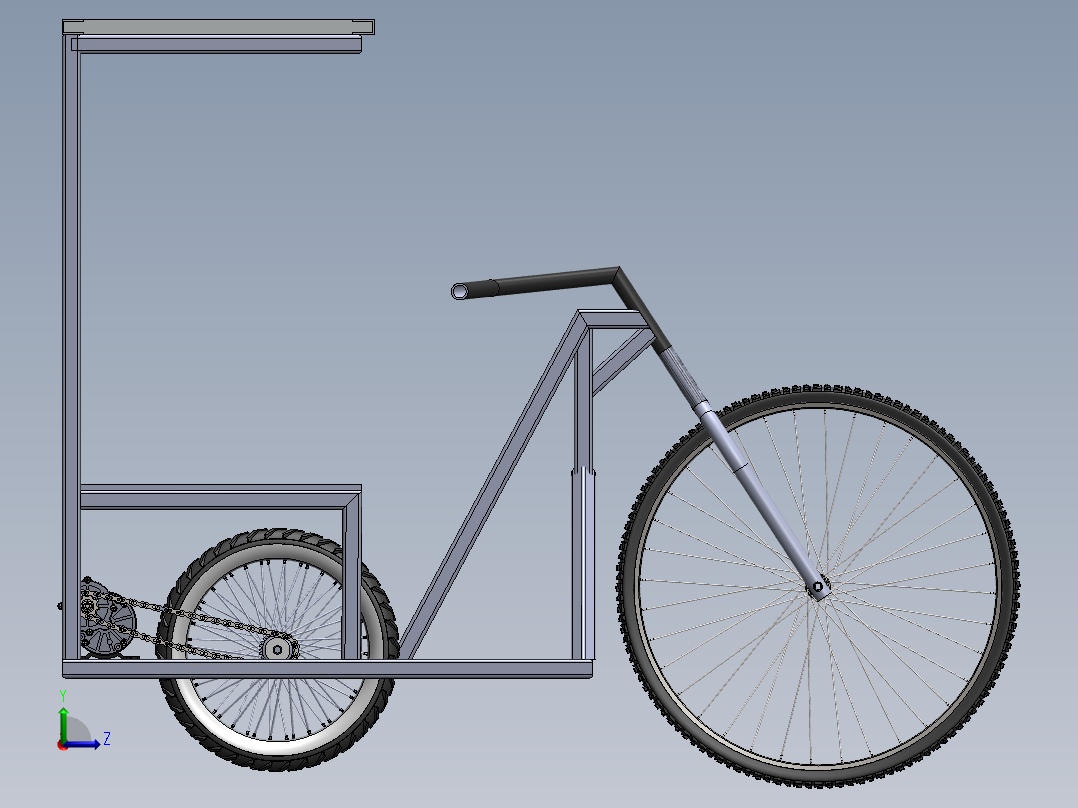 太阳能三轮车--sw左视图