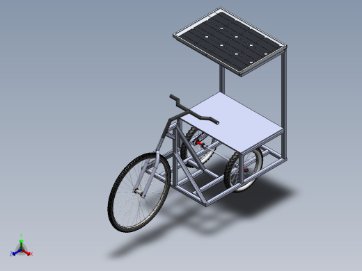 太阳能三轮车--sw正等轴测缩略图