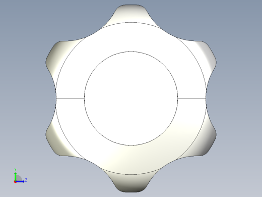星型把手EK-3D多系列多零件图纸模型左视缩略图