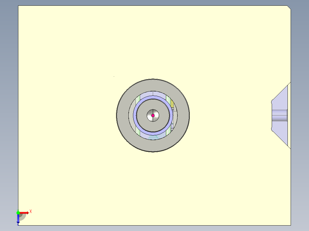 另一款车型汽车小灯模具图俯视图