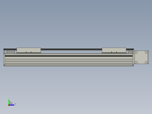 直线模组WG-LHB12-S350-R(B)设计图纸左视缩略图