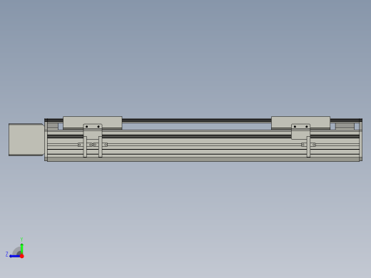 直线模组WG-LHB12-S350-R(B)设计图纸右视缩略图