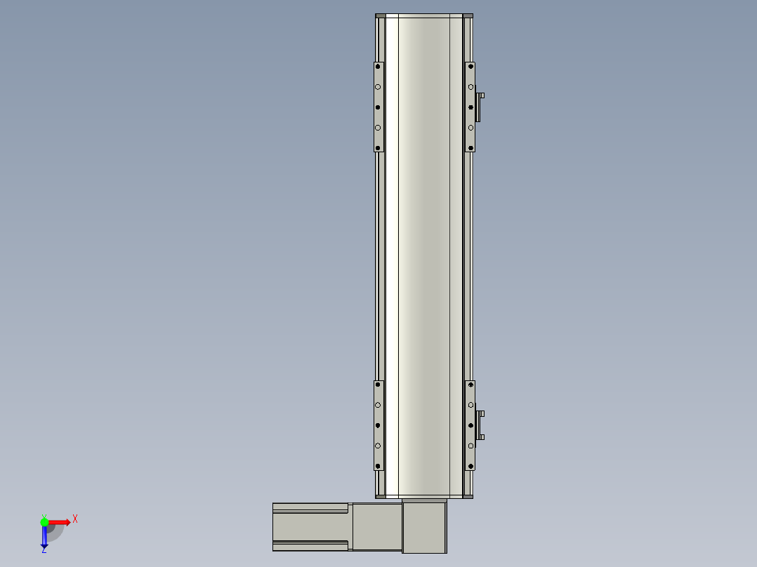 直线模组WG-LHB12-S350-R(B)设计图纸俯视图