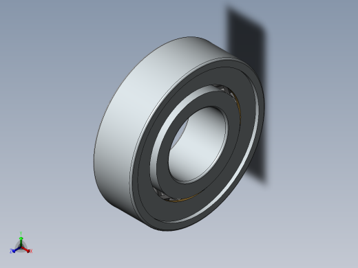 深沟球轴承6001-2Z[GB／T 276-94]正等轴测缩略图