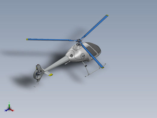 Guimbal Cabri G2直升机简易正等轴测缩略图