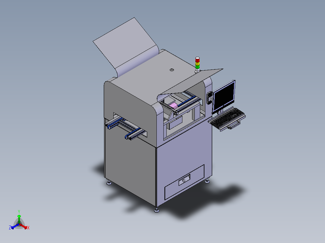 点胶机正等轴测图