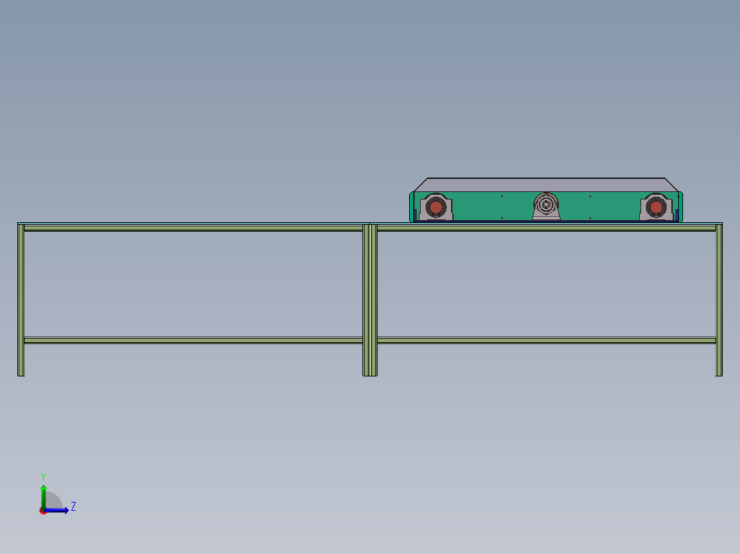 自带分拣流水线左视图