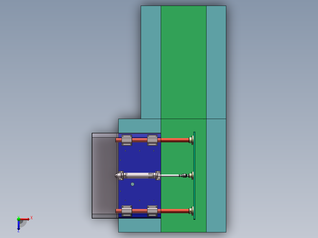 自带分拣流水线俯视图