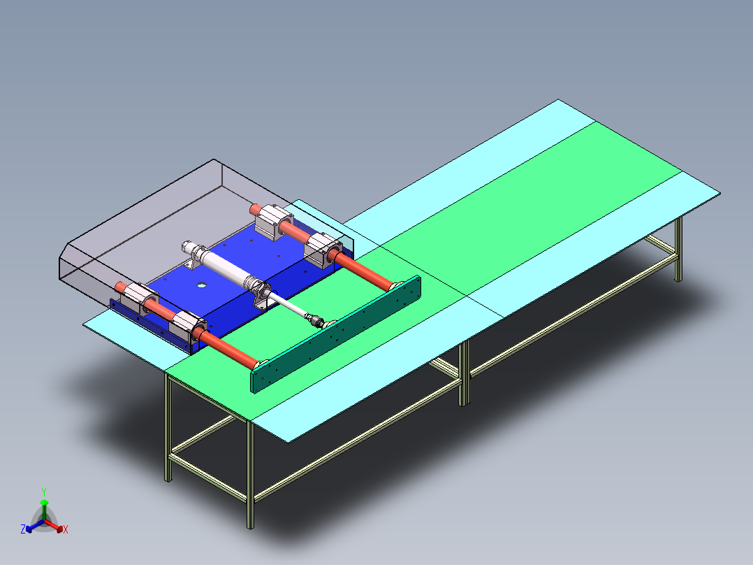 自带分拣流水线正等轴测图