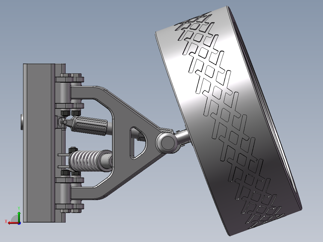 简易悬架结构后视图