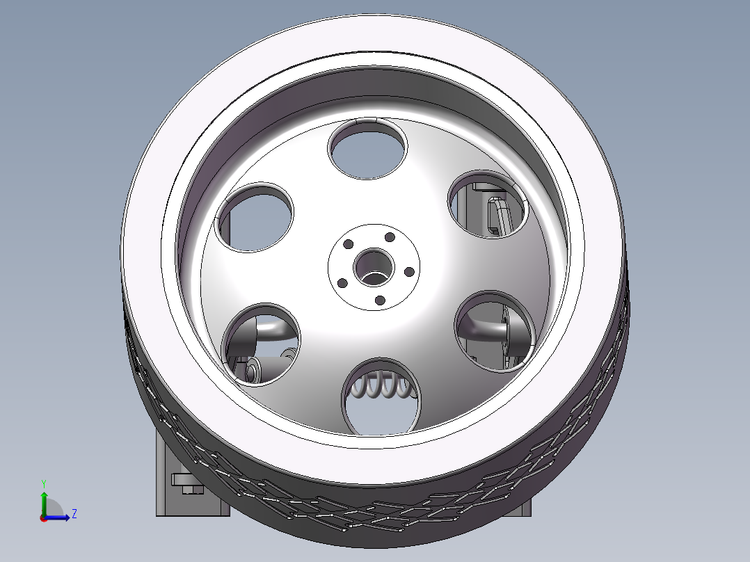 简易悬架结构左视图