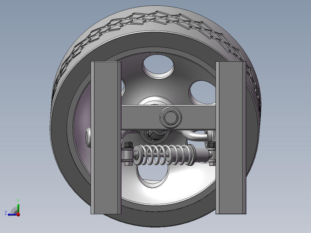 简易悬架结构右视图