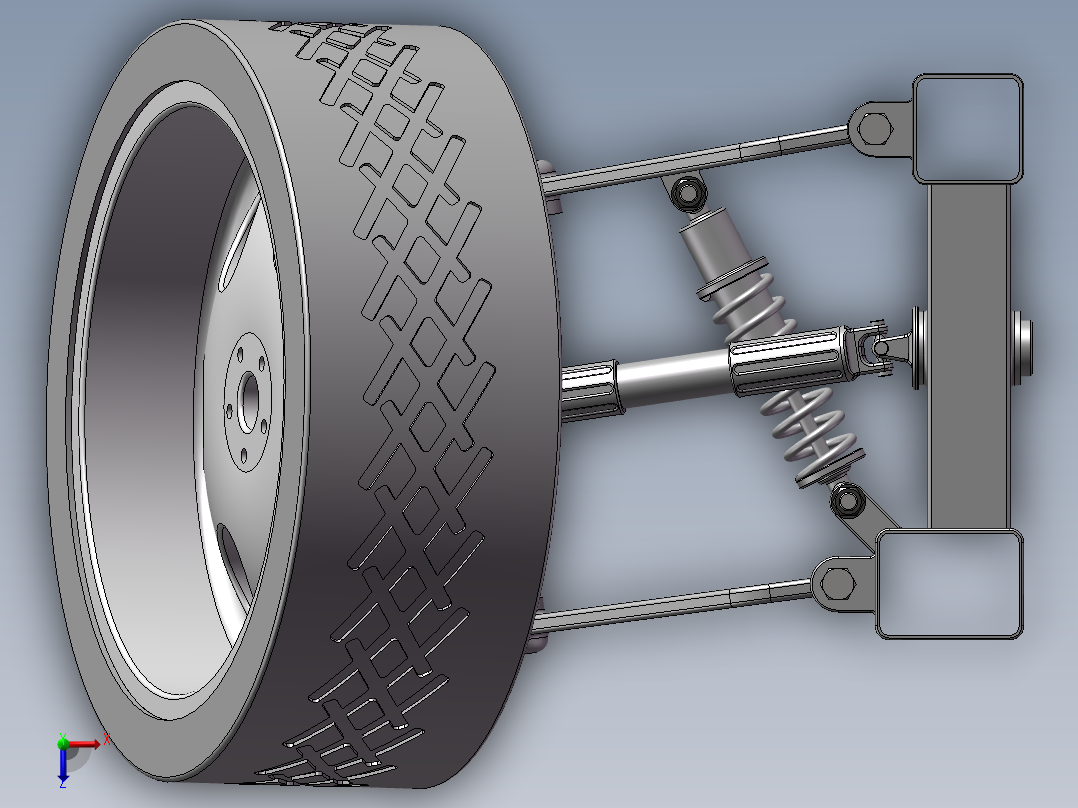 简易悬架结构俯视图