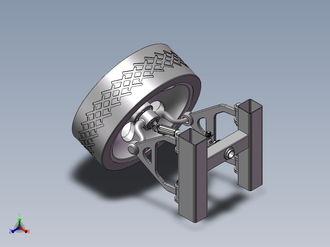 简易悬架结构正等轴测图