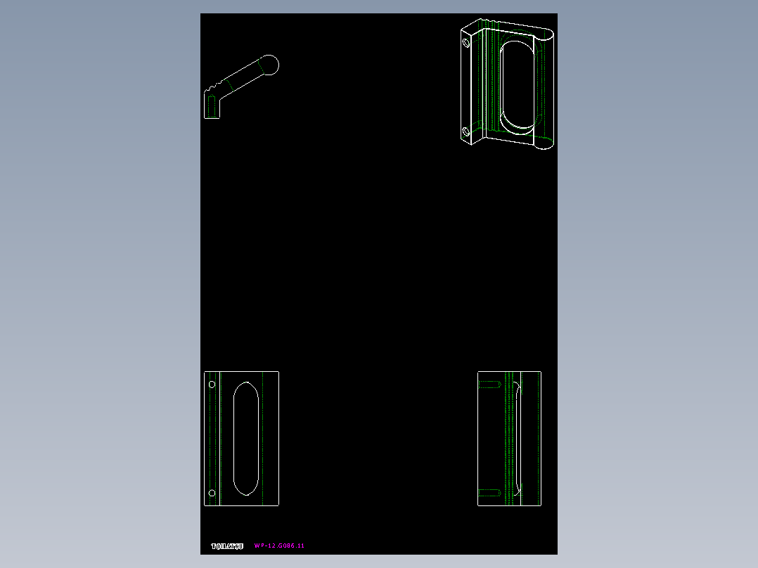 取手(鋁合金)WP-2D多系列多零件图纸模型