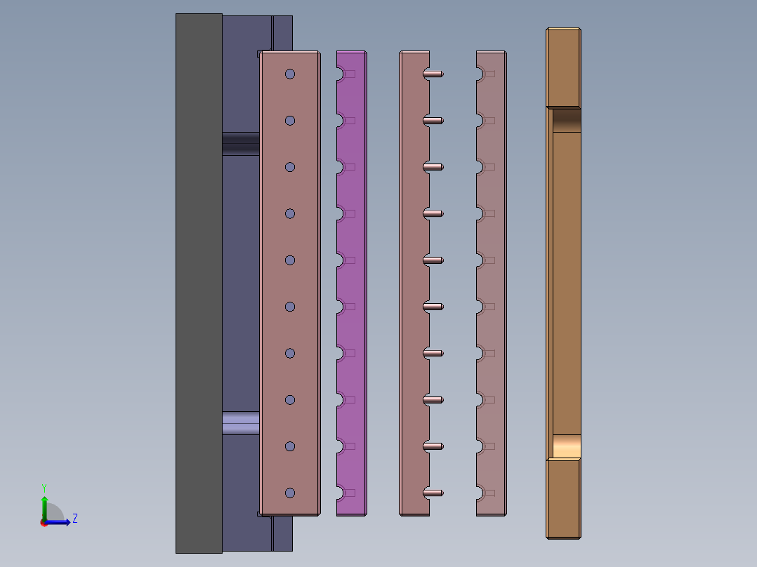 四款外管局部喷砂治具左视图