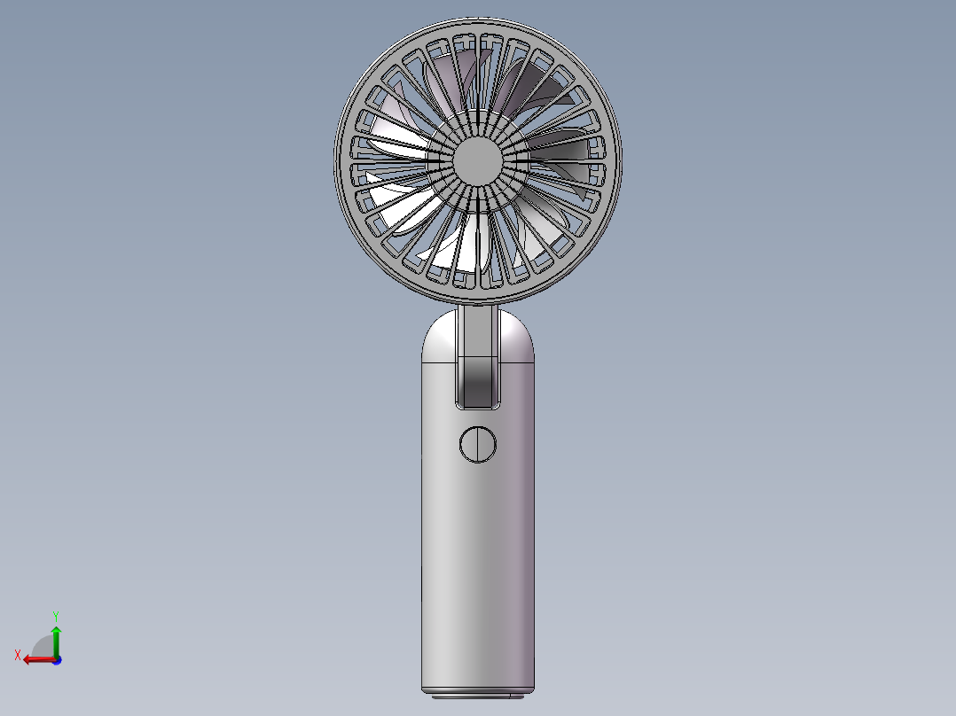 手持小风扇后视图