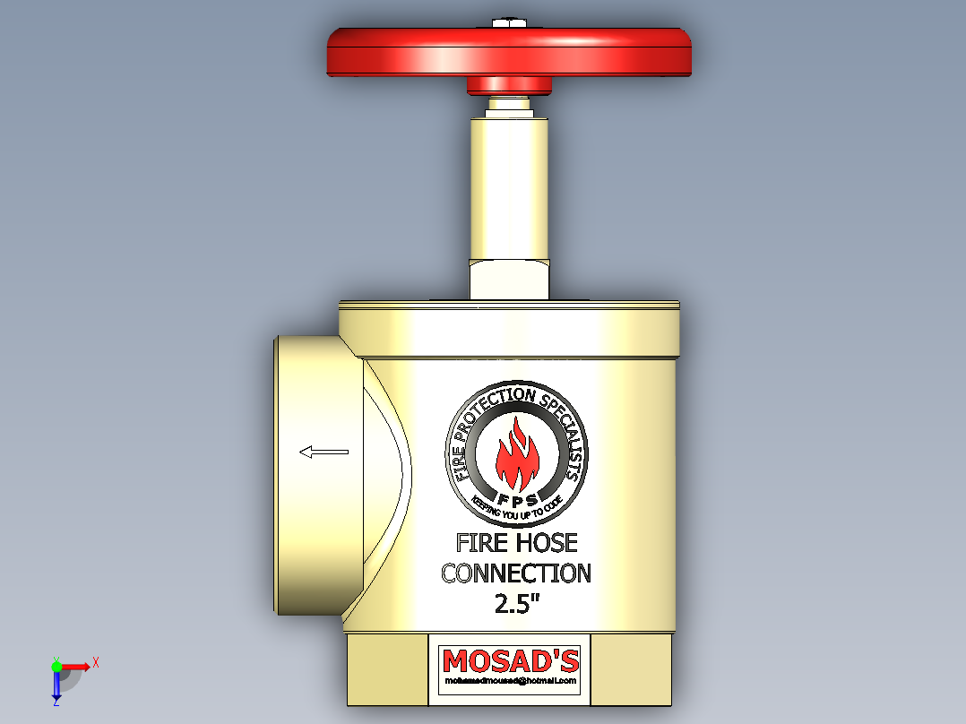 消防软管接头俯视图