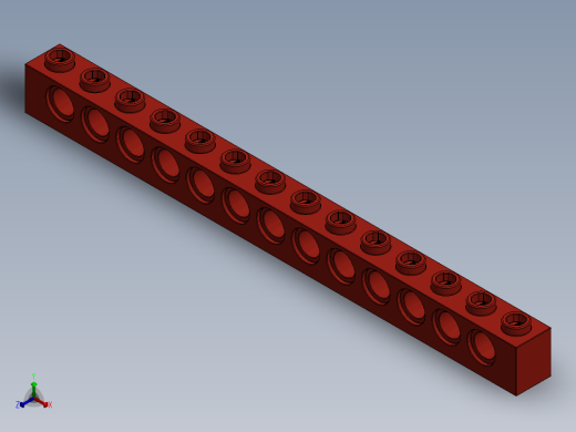 乐高机械组积木（横梁）-4173800 - 32018 Bright Red Technic Brick 1 x 14 with Holes