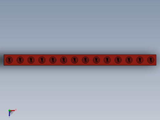 乐高机械组积木（横梁）-4173800 - 32018 Bright Red Technic Brick 1 x 14 with Holes俯视缩略图